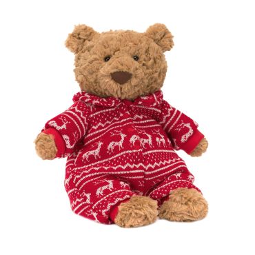 Jellycat Bartholomew Bear Winter Pyjamas