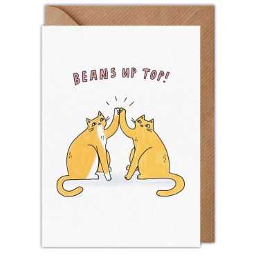 Beans Up Top Well Done Card
