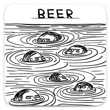beer swimmer coaster