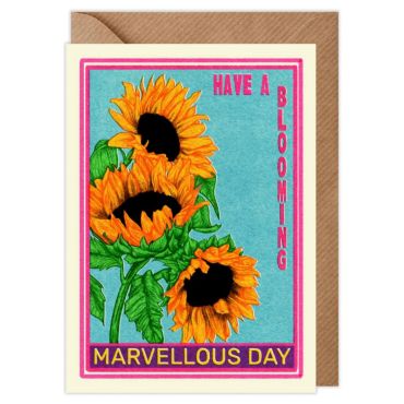 Blooming Marvellous Day Sunflowers Birthday Card