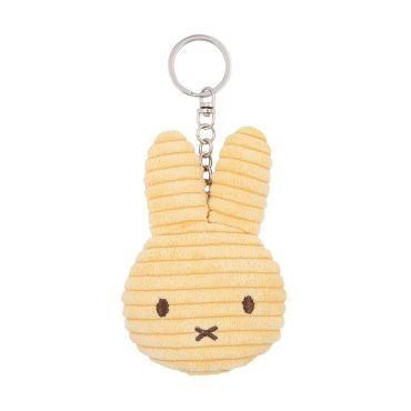 Bon Ton Toys x Miffy Head Corduroy Keyring - Buttercream