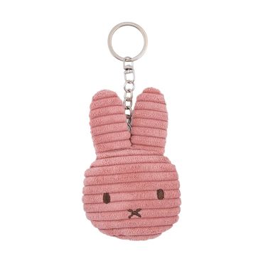 Bon Ton Toys x Miffy Head Corduroy Keyring - Dusty Rose