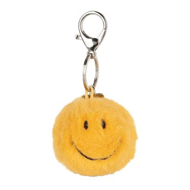 Bon Ton Toys Smiley Fuzzy Keychain - Yellow