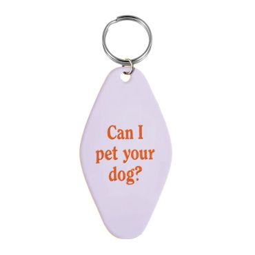 Can I pet your dog? Retro Keyring