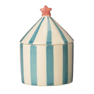 Carnival Blue Stripe Candle Activated Charcoal & Matcha - Acrobat