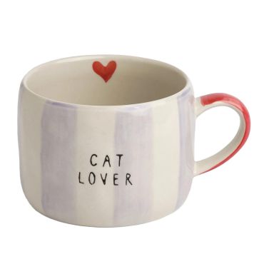 Belly Button Stripe Mug - Cat Lover