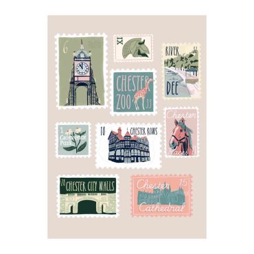 Chester Stamps A3 Print