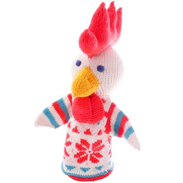 ChunkiChilli Chicken Knitted Hand Puppet