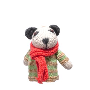 ChunkiChilli Finger Puppet Panda Red Scarf 