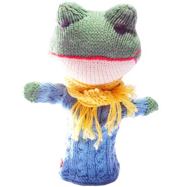 ChunkiChilli Frog Knitted Hand Puppet