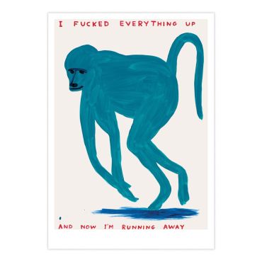 David Shrigley Monkey A5 Postcard Print