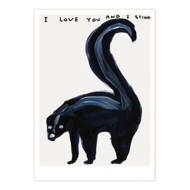 David Shrigley Skunk A5 Postcard Print