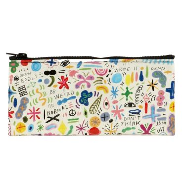 Blue Q Pencil Case Doodle Party