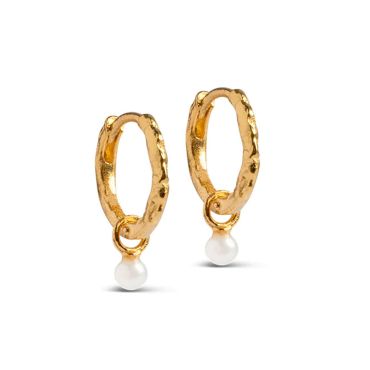 Enamel Copenhagen, Belle Pearl Hoop Earrings