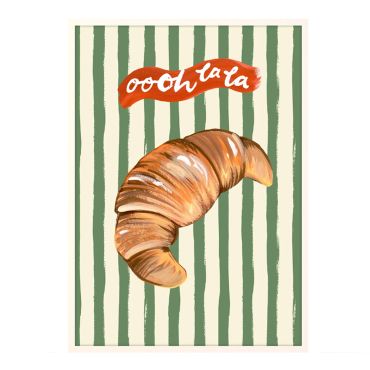 Eleanor Bowmer Oooh La La Croissant A4 Print