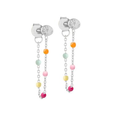 ENAMEL Copenhagen Rainbow Lola Earrings Silver