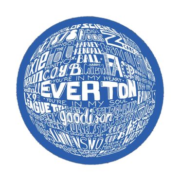 Round Everton Blue Coaster