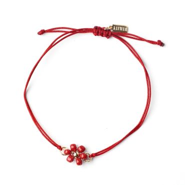 Flower Friendship Band - Wine