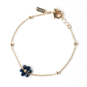 Flower Friendship Bracelet - Navy