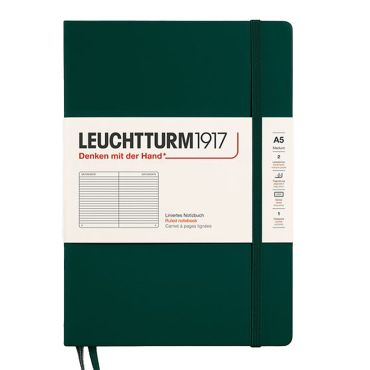 Leuchtturm1917 A5 Ruled Notebook - Forest Green