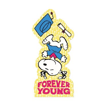 Peanuts Sticker Forever Young Snoopy Graduation