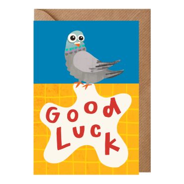 AbiGoLucky Good Luck Pigeon Card