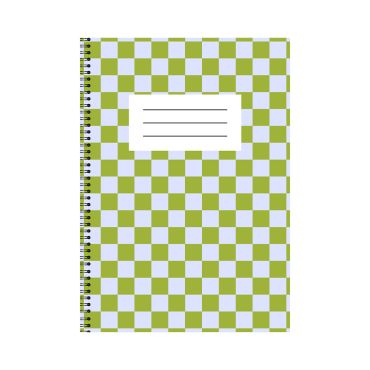 Green & Blue Checkered A5 Notebook