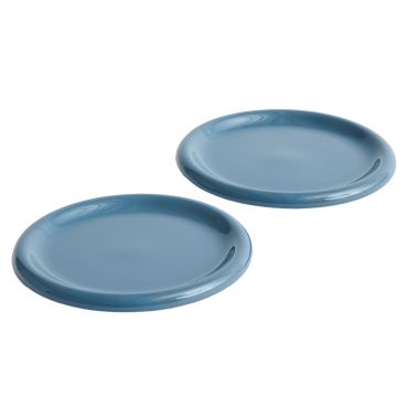 HAY Barro Plate Set of 2 - Dark Blue 24cm