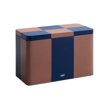 HAY Tin Container - Medium - Brown & Midnight Blue
