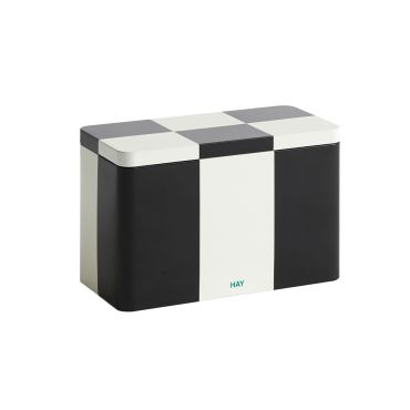 HAY Tin Container - Medium Black and Off-White