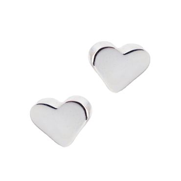 Silver Stud Earrings - Hearts