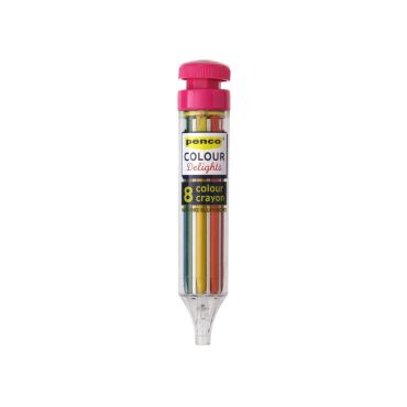 Hightide Penco 8-Colour Crayon Pink