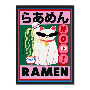Ramen Cat A3 Print