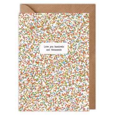 Love You Hundreds and Thousands Valentines Card