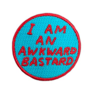 David Shrigley Awkward Bastard Embroidered Patch