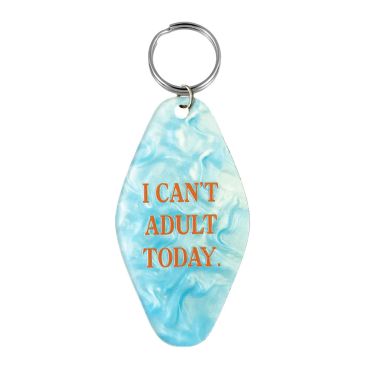 I Can't Adult Today Retro Keyring