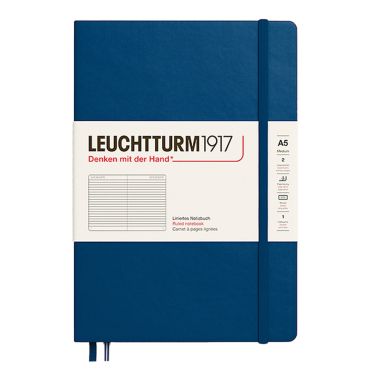 Leuchtturm1917 A5 Ruled Notebook - Indigo