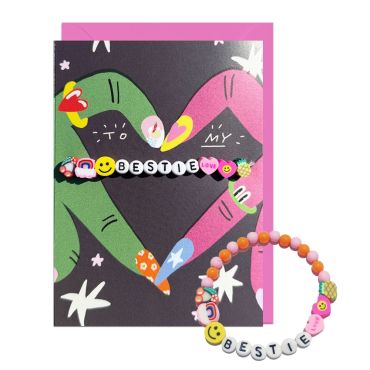 Jolly Awesome Friendship Bracelet Card - Bestie Witches