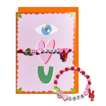 Jolly Awesome Friendship Bracelet Card - Eye Love You