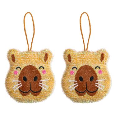 Kikkerland Set of 2 Scrub Sponges - Capybara