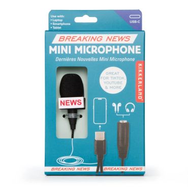 Kikkerland Breaking News Mini Microphone