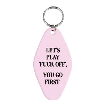 Let's Play Fuck Off Retro Keyring