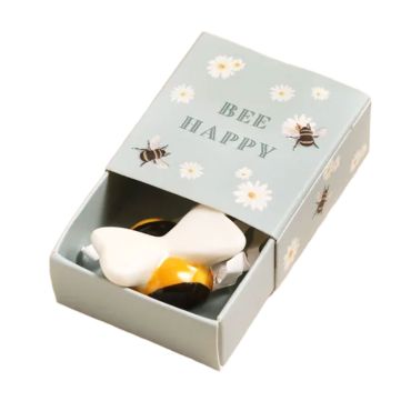 Lisa Angel Tiny Matchbox - 'Bee Happy' Ceramic Bee