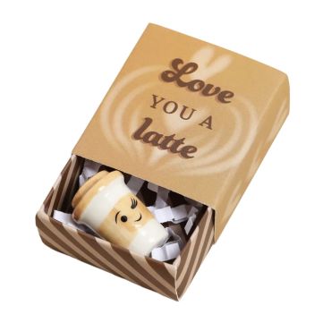 Lisa Angel Tiny Matchbox - 'Love You a Latte'
