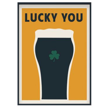 Little Egret Lucky You Stout A3 Print