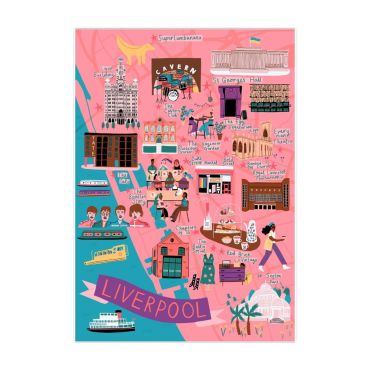 Liverpool Map A4 Print