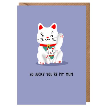 Lucky Cat Mother's Day Card