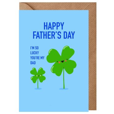 Lucky Clover Father's Day Card