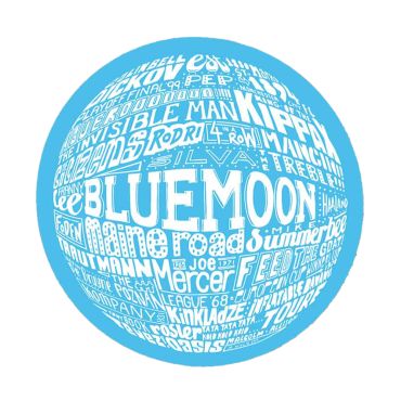 Round Man City Blue Coaster