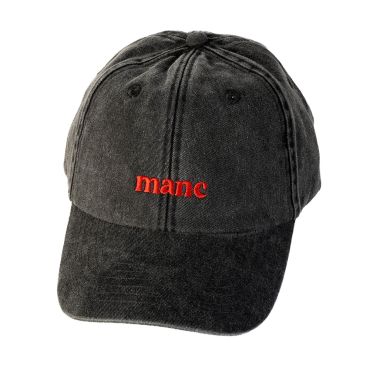 Manc Slogan Cap Black